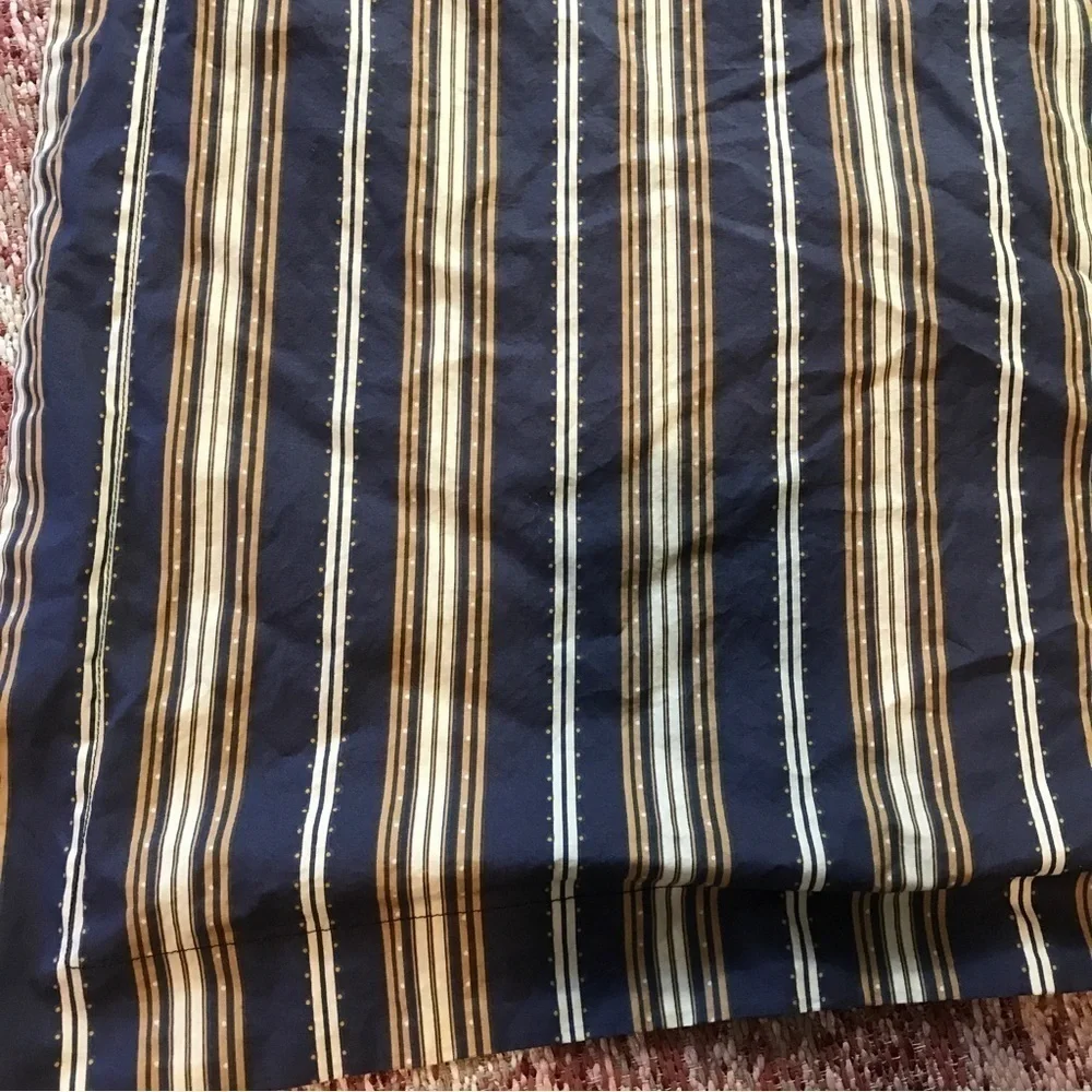 Nina home Nina Campbell large square blue beige stripe pillowcase 25” x 25”